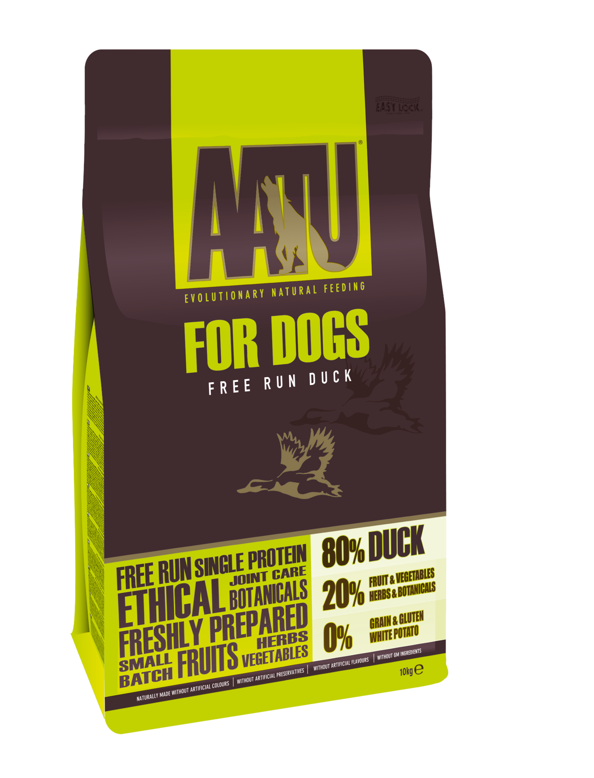 AATU 80/20 Grain Free Duck Dry Dog Food - 10kg